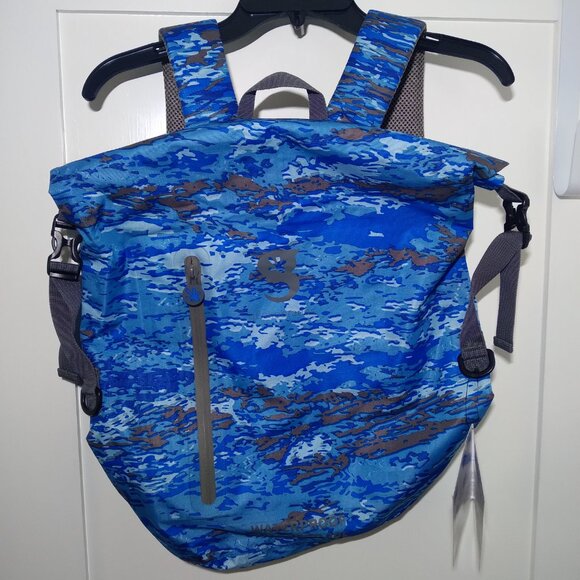Geckobrands 30L Endeavor Waterproof Lightweight Backpack Ocean Geckoflage NEW - Picture 2 of 13